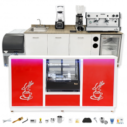 Barra Cafeteria Vita 2.20mts, Cafetera NUOVA NERA 2, Semiautomatica, Licuadora K80 Vitrina...