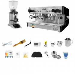 Paquete Básico Cafetería (Cafetera NUOVA NERA 2, Electronica + Molino CT2) 1 Año de Garantia.