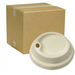 Tapa Blanca con Chupon Para Vaso de Papel, Bebidas CALIENTES 8 oz, Caja 1000 pz