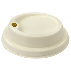 Tapa Blanca con Chupon Para Vaso de Papel, Bebidas CALIENTES 8 oz, Manga 50 pz