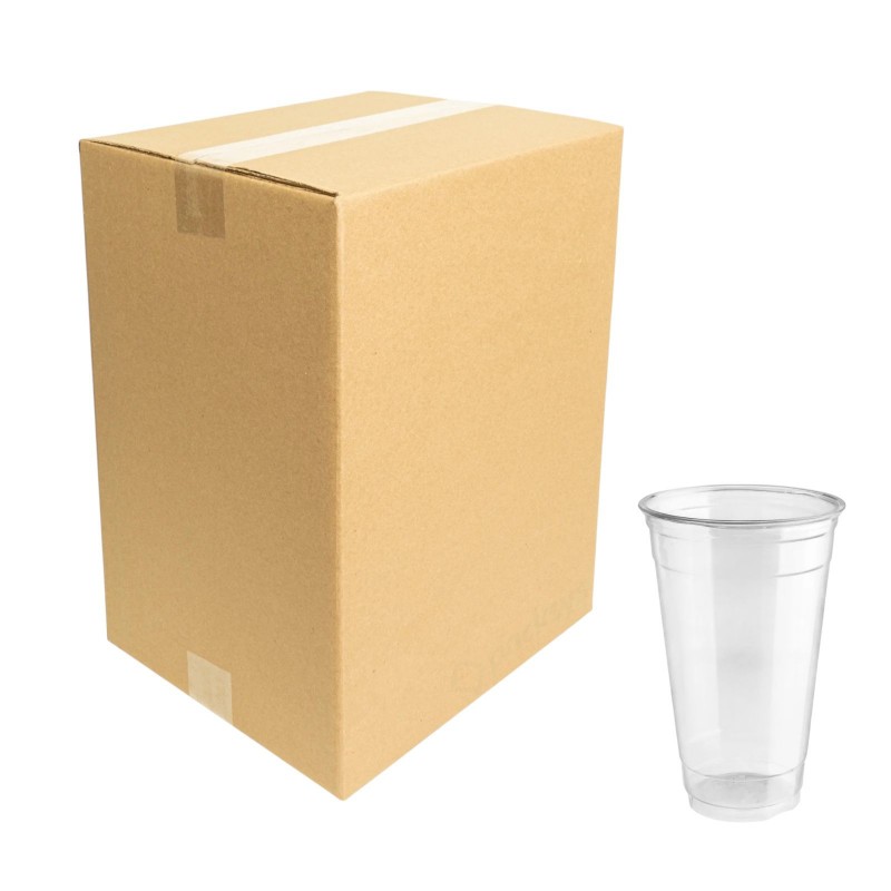 Caja de Vasos de Plástico Transparente 16 oz - Paquete de 1000 Piezas