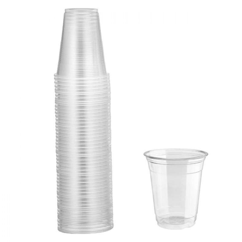 Manga de Vasos de Plástico Transparente 14 oz - Paquete de 50 Piezas