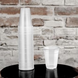 Manga de Vasos de Plástico Transparente 14 oz - Paquete de 50 Piezas