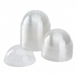 Manga Tapa Domo Transparente con Orificio - Compatible con Vasos de 14 oz y 16 oz - 50 Piezas