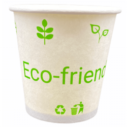 Vaso de Papel Biodegradable Decorado 4oz, Manga 50pz