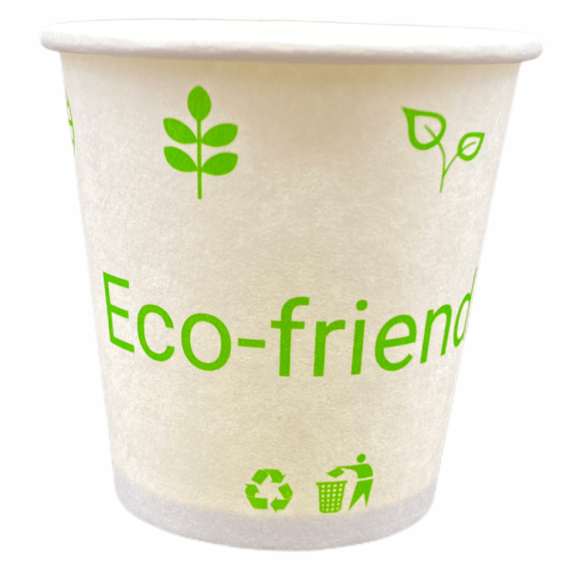 Vaso de Papel Biodegradable Decorado 4oz, Manga 50pz