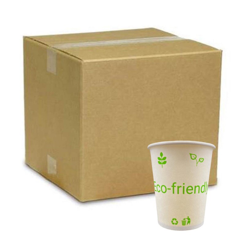 Vaso de Papel Biodegradable Decorado 8oz, Caja 1,000pz