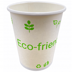 Vaso de Papel Biodegradable Decorado 8oz, Manga 50pz