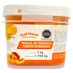 Perlas Explosivas Sabor Durazno, Bote de 3 Kilos