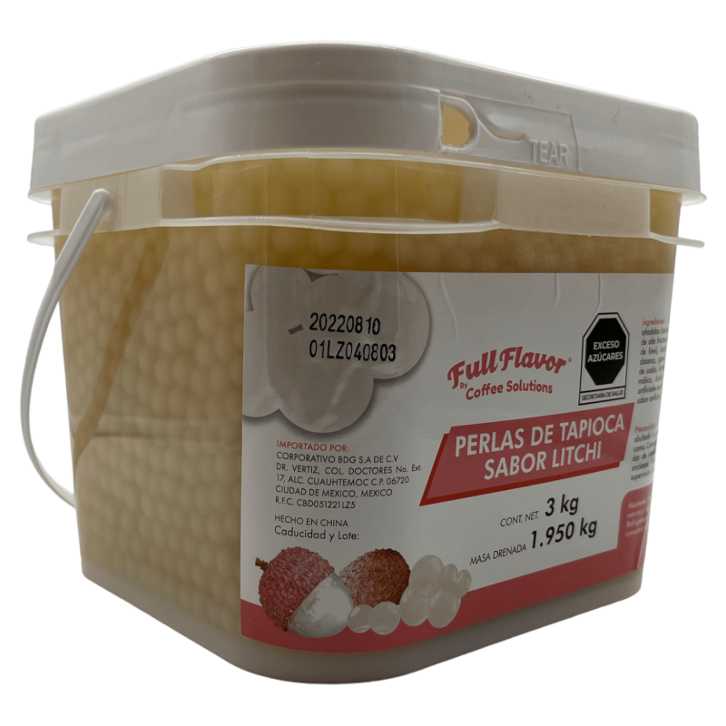 Perlas Explosivas Sabor Litchi, Bote de 3 Kilos