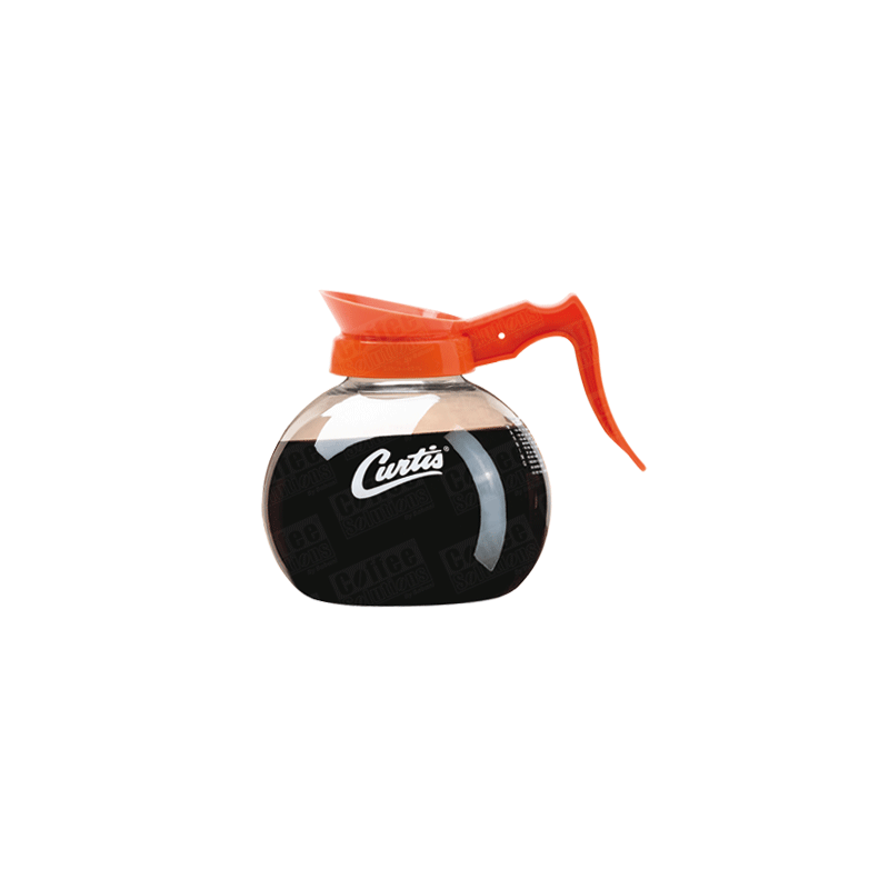 Jarra de Vidrio Para Servicio de Café Americano Descafeinado. Mango Color Naranja