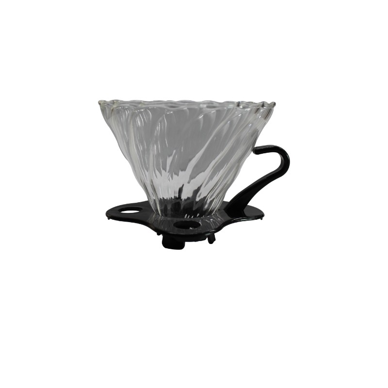 Hario V60 Con soporte plastico negro, Metodo para Extraccion de Cafe