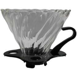 Hario V60 Con soporte plastico negro, Metodo para Extraccion de Cafe