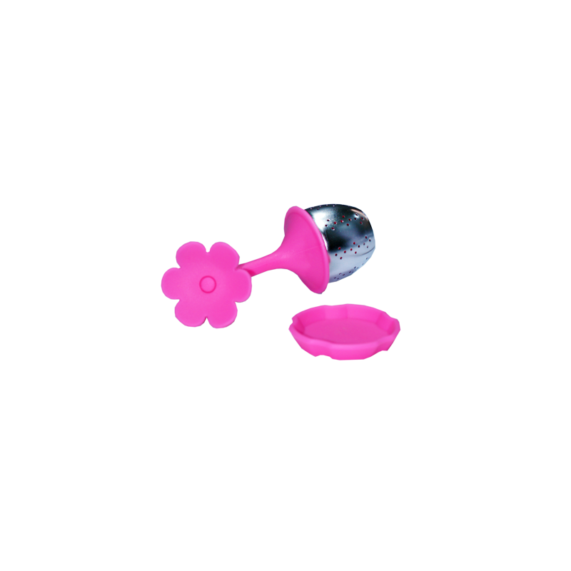 Infusor de Silicon y Acero Inoxidable Diseño Flor
