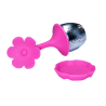 Infusor de Silicon y Acero Inoxidable Diseño Flor