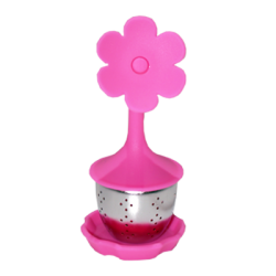 Infusor de Silicon y Acero Inoxidable Diseño Flor