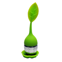 Infusor de Silicon y Acero Inoxidable Diseño Hoja