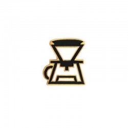 Pin en Forma de Cafetera de Goteo Negra - Accesorio para Amantes del Café