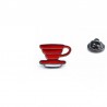 Pin en Forma de Gotero de Café V60 en Color Rojo - Accesorio para Amantes del Café