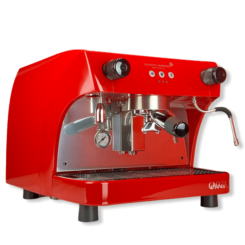 Cafetera Industrial. Modelo Ruby Pro ROJA Conexión a Red Linea Gaggia. Cafetera De Un Grupo