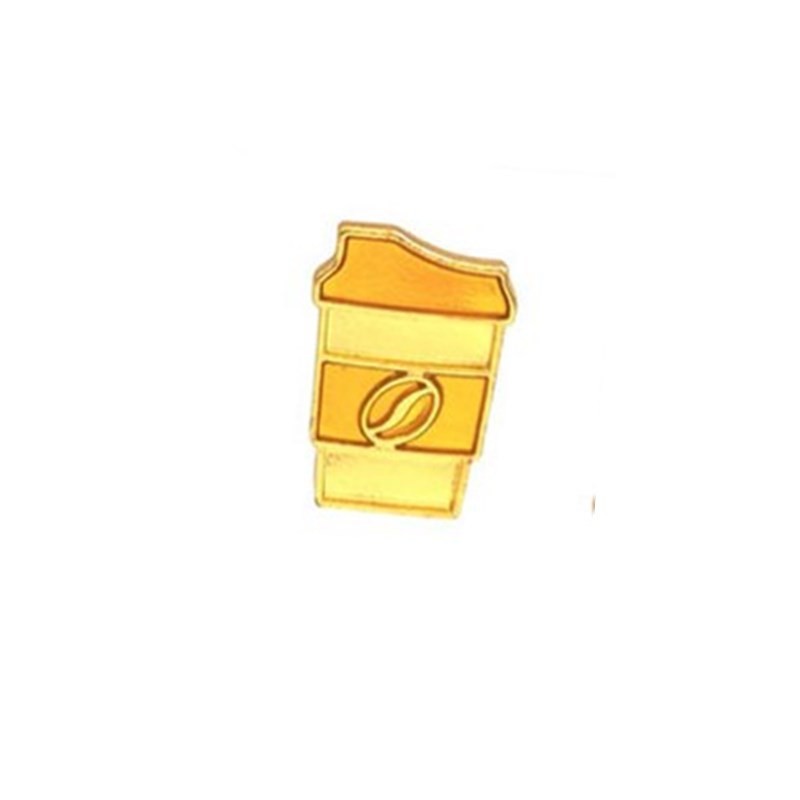 Pin en Forma de Vaso para Llevar con Tapa para Amantes del Café