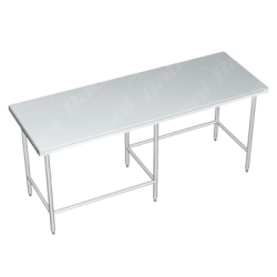 Mesa de Tajo en Isla SIN Entrepaño - 1.00 X 0.70 X 0.90    Acero Inoxidable Tipo 304
