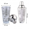 Shaker con Vaso de Cristal 400 ml.