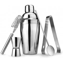 Shaker de Acero Inoxidable 550 ml con 5 piezas