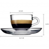 Taza con Plato de Cristal 80 ml