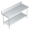 Mesa de Trabajo CON Entrepaño - 1.50 X 0.70 X 0.90   Acero Inoxidable Tipo 304