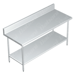 Mesa de Trabajo CON Entrepaño - 2.00 X 0.70 X 0.90   Acero Inoxidable Tipo 304