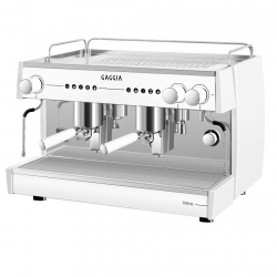 Cafetera Industrial. Modelo Vetro Blanca 220V. Línea GAGGIA Cafeteras Dos Grupos