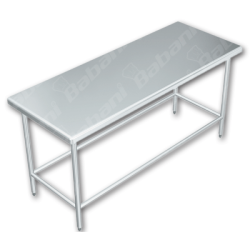 Mesa de Trabajo en Isla SIN Entrepaño - 1.50 X 0.70 X 0.90   Acero Inoxidable Tipo 304