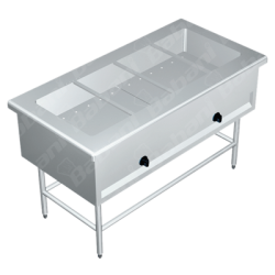 Mesa con Baño María a Gas - 2.10 X 0.70 X 0.90   Acero Inoxidable Tipo 304