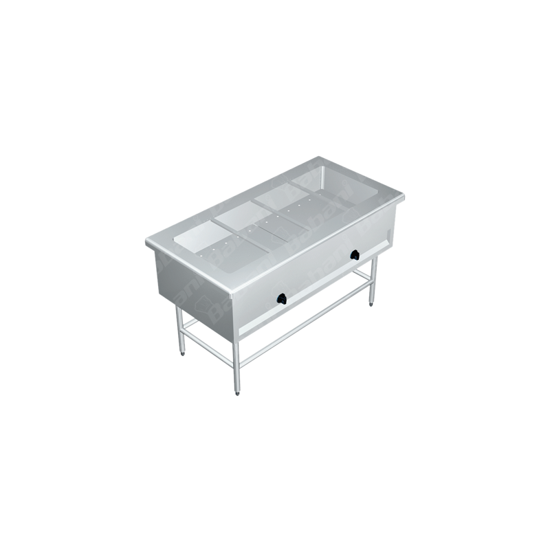 Mesa con Baño María a Gas - 2.10 X 0.70 X 0.90   Acero Inoxidable Tipo 304