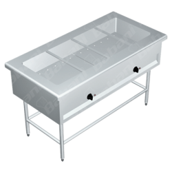 Mesa con Baño María Eléctrico - 0.90 X .70 X 0.90   Acero Inoxidable Tipo 304
