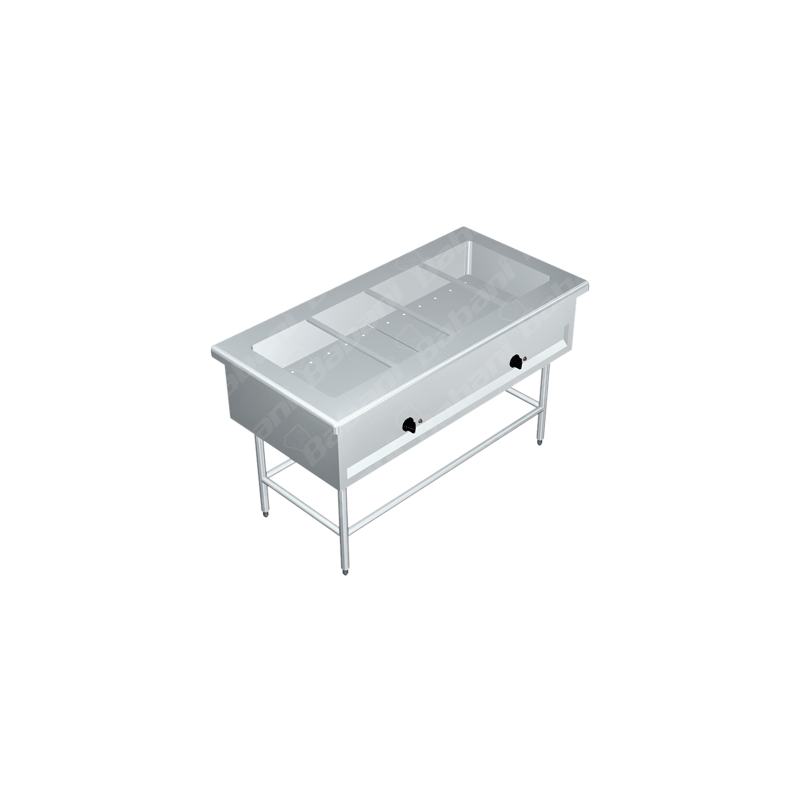 Mesa con Baño María Eléctrico - 1.20 X .70 X 0.90   Acero Inoxidable Tipo 304
