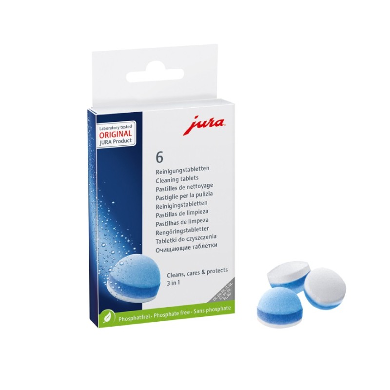 Pastillas de limpieza de 3 fases (Blister con 6 pz)
