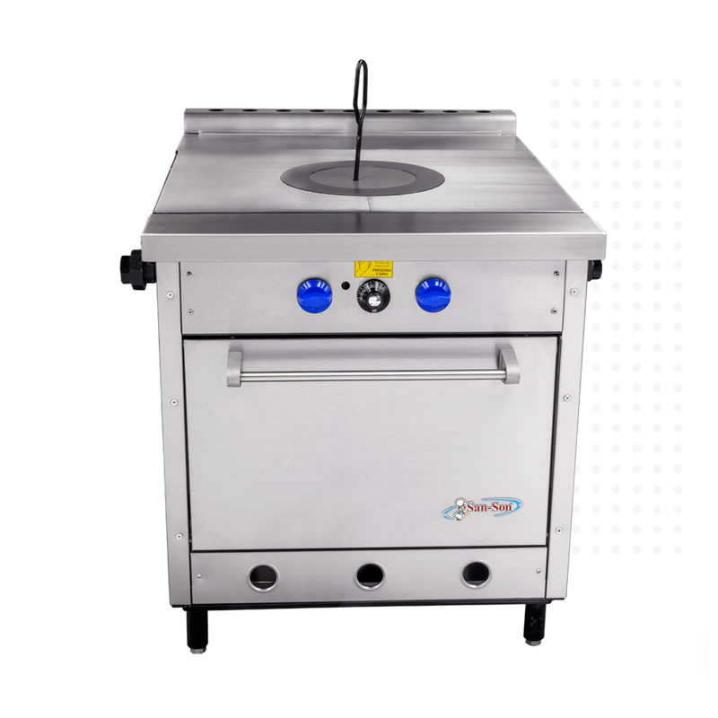 Estuca Comercial Extrapesada Con Plancha Tipo Francesa y Horno